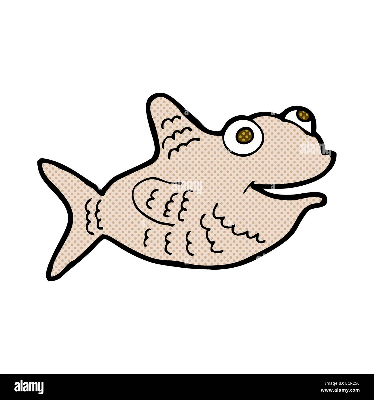 retro comic book style cartoon happy fish Stock Vector Image & Art - Alamy