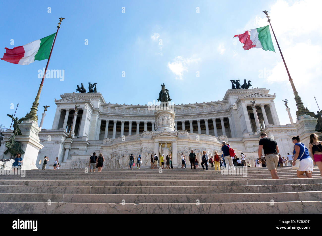 Italy: Altare della Patria (Il Vittoriano) in Rome. Photo from 5th September 2014. Stock Photo