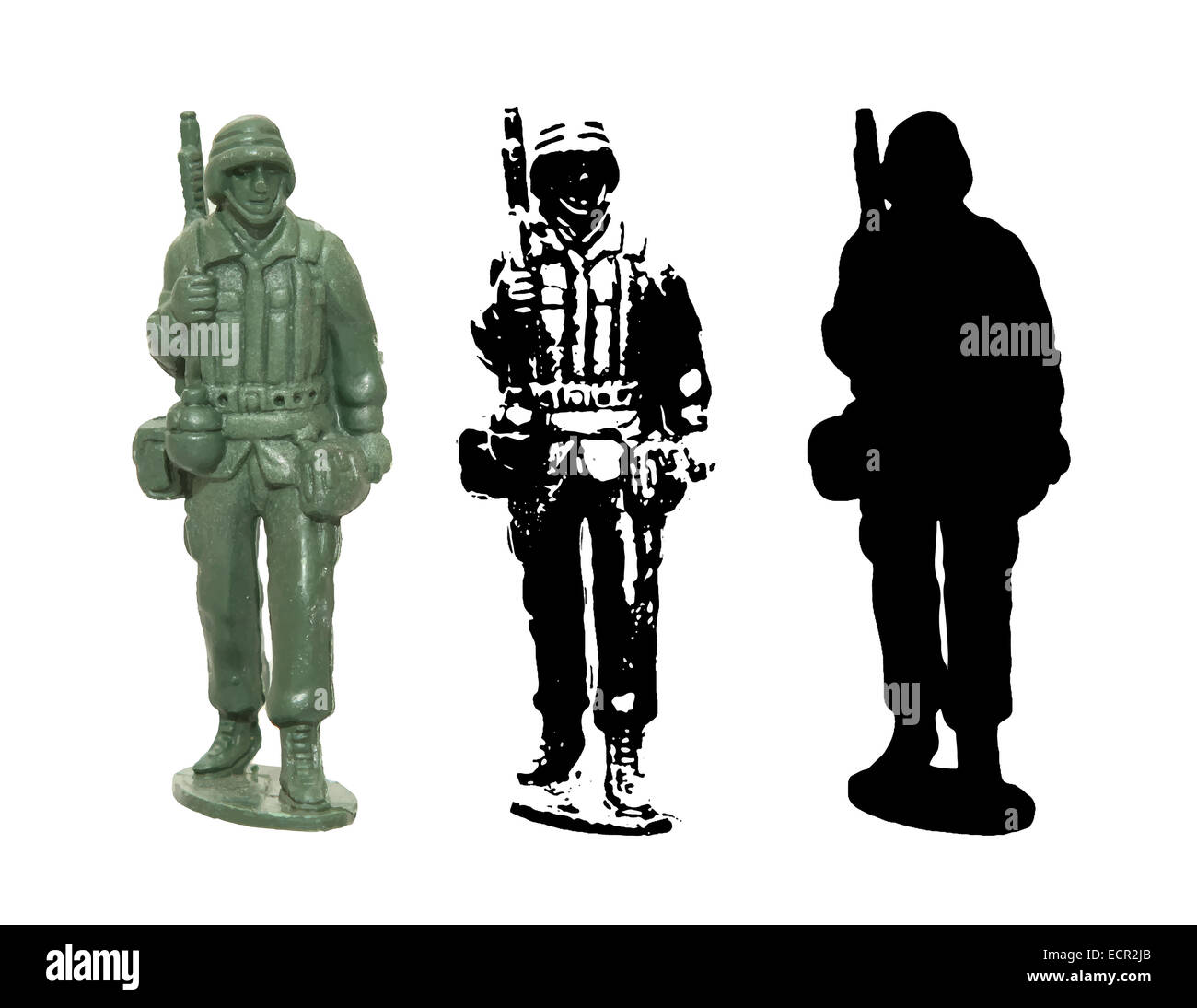 Plastic toy Soldier Stock Photo