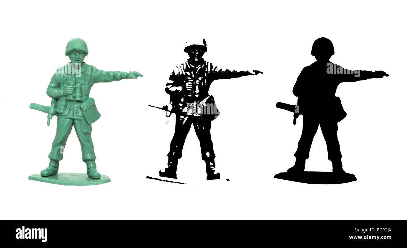 Plastic toy Soldier Stock Photo