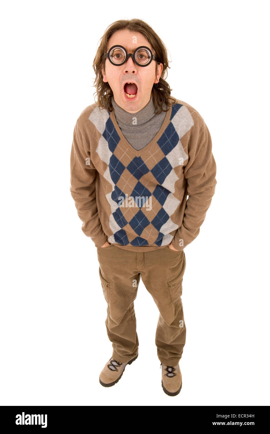geek teacher full length, isolated Stock Photo - Alamy