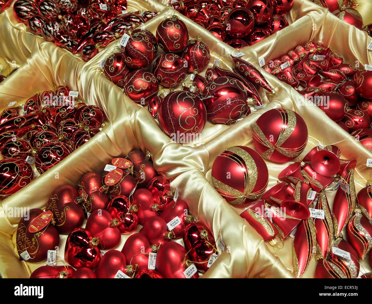 Germany: Traditional Christmas ornaments at Christmas shop. Photo from 16 June 2013. Stock Photo