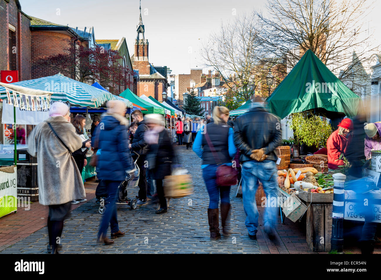 The Farmers Market, Lewes, Sussex, England Stock Photo