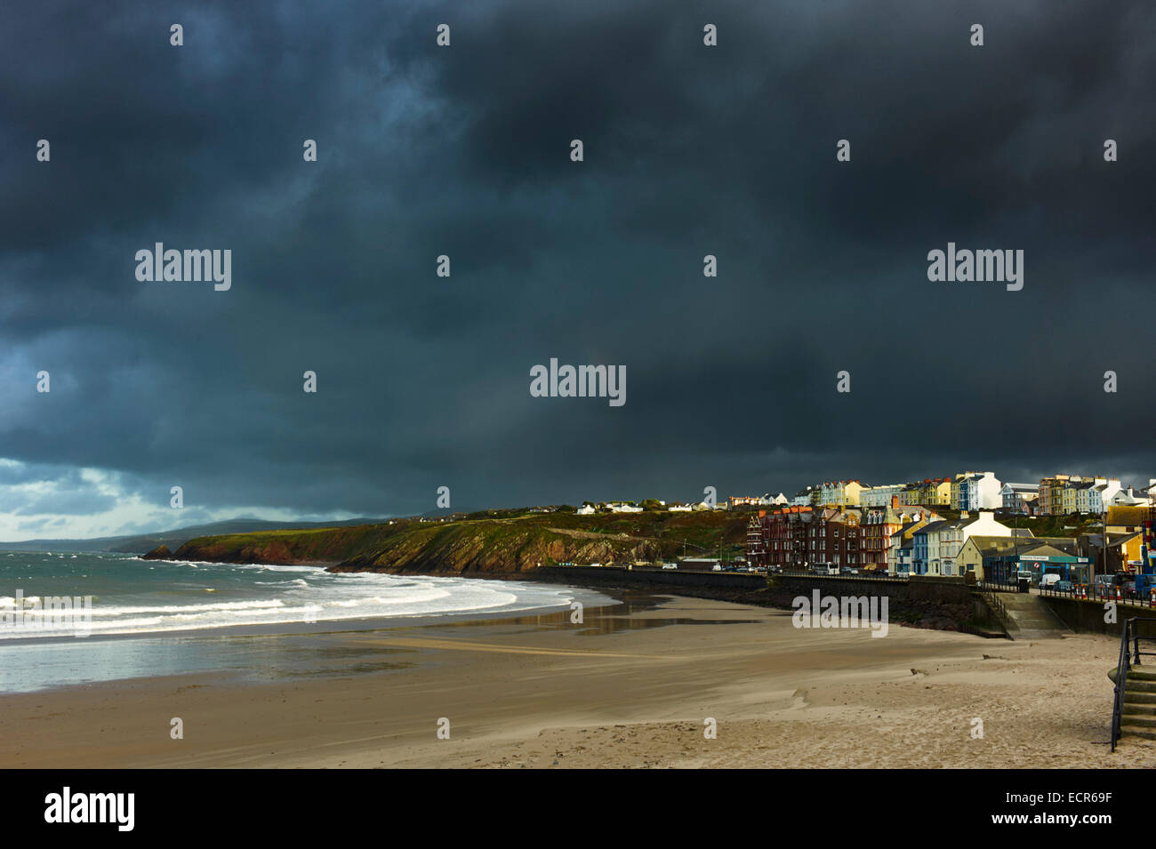 Peel promenade and dark skies Stock Photo