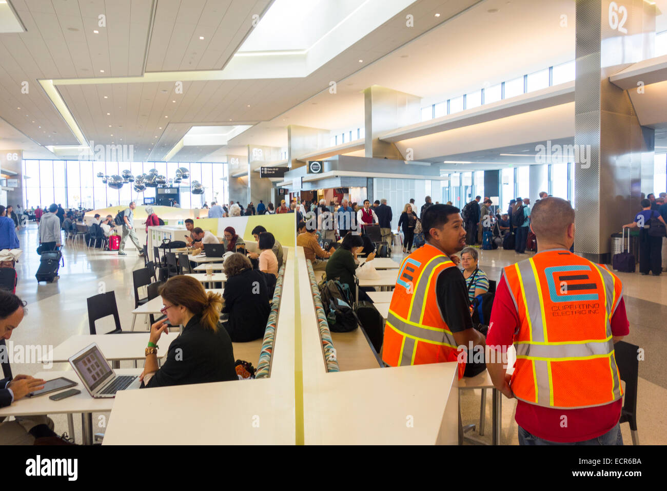 San Francisco international airport waiting gate Stock Photo Alamy