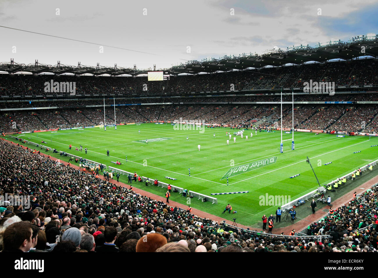 Ireland vs. england in the six nations rugby in croke park dublin Stock Photo