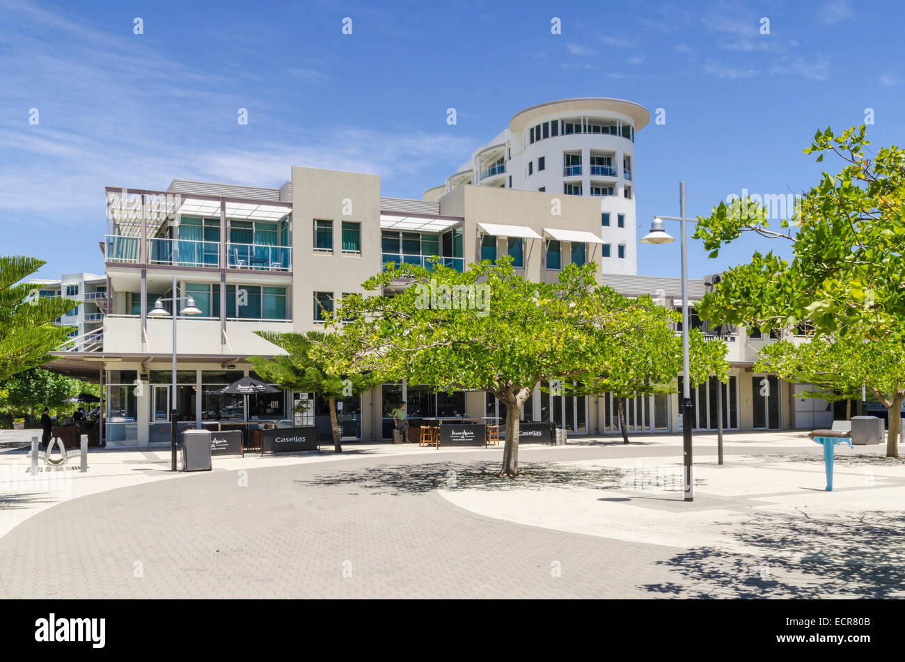 Cafe at Market Square along Marlston Waterfront, Bunbury, Western Australia, Australia Stock Photo