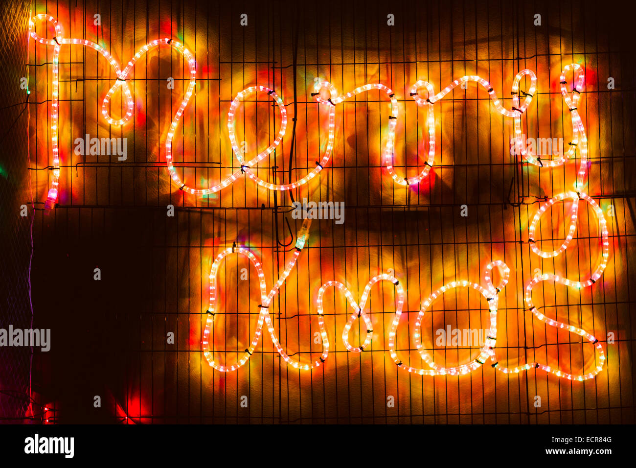Christmas lighting on house Stock Photo Alamy