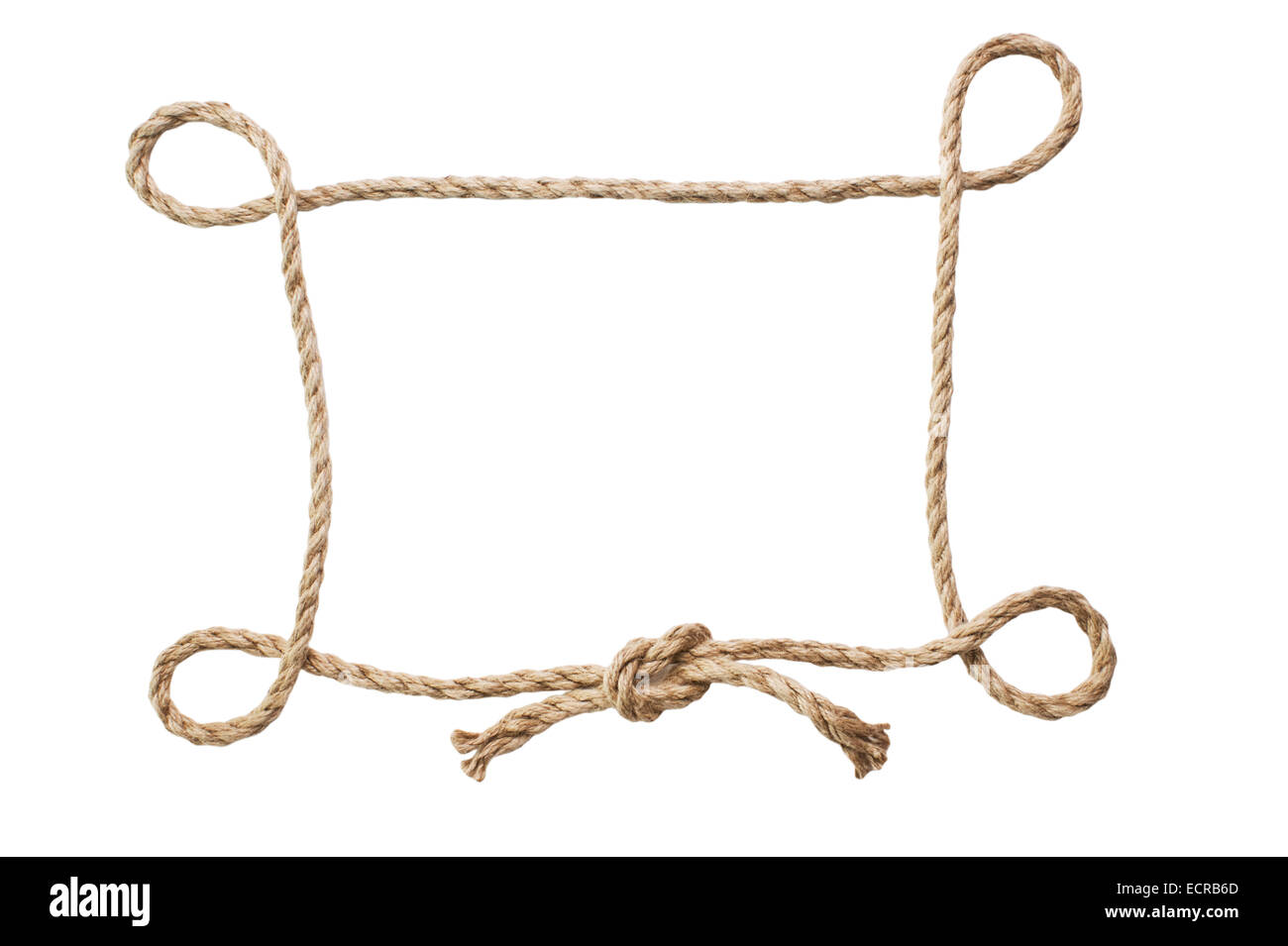 picture frame of rope isolated on a white background Stock Photo Alamy