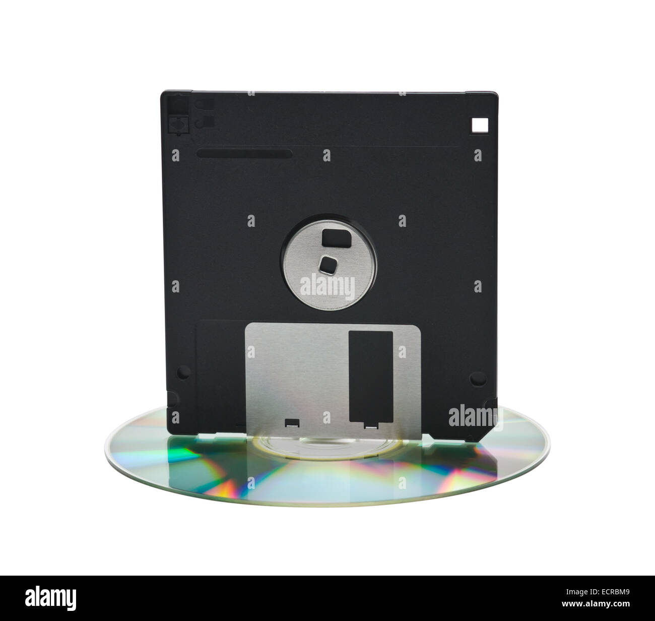 CD and floppy disk isolated on white Stock Photo - Alamy