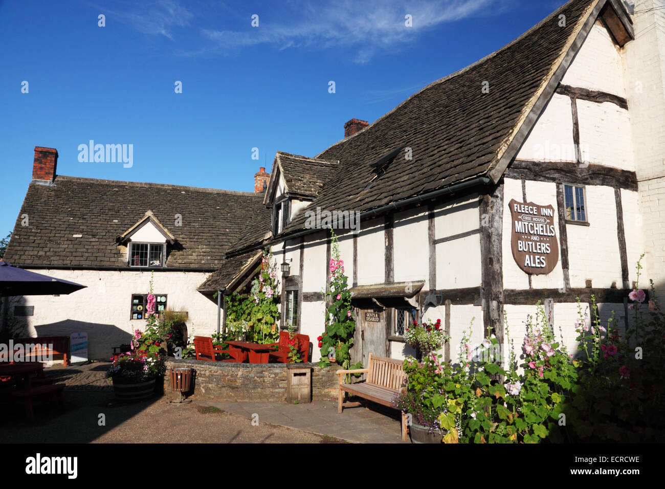 An ancient half-timbered inn Stock Photo - Alamy