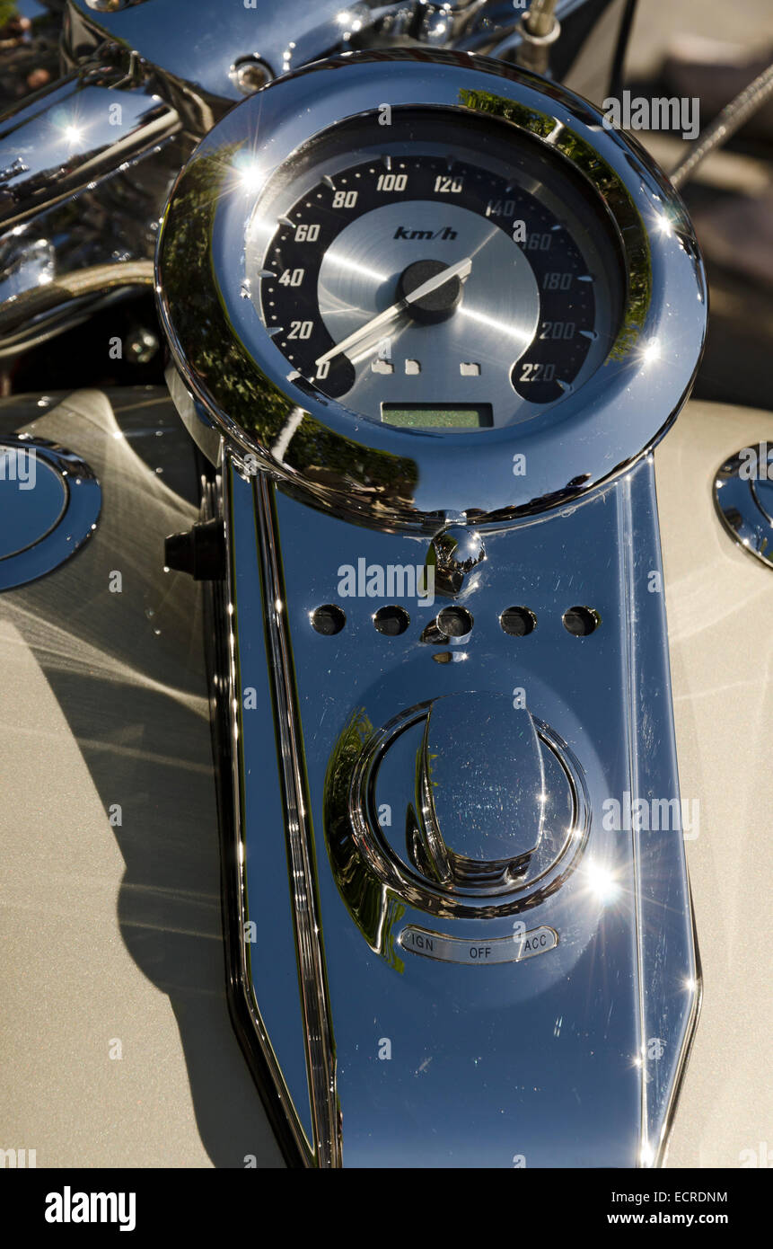 VALLADOLID, SPAIN SEPTEMBER 2, 2012 speedometer motorcycle at a