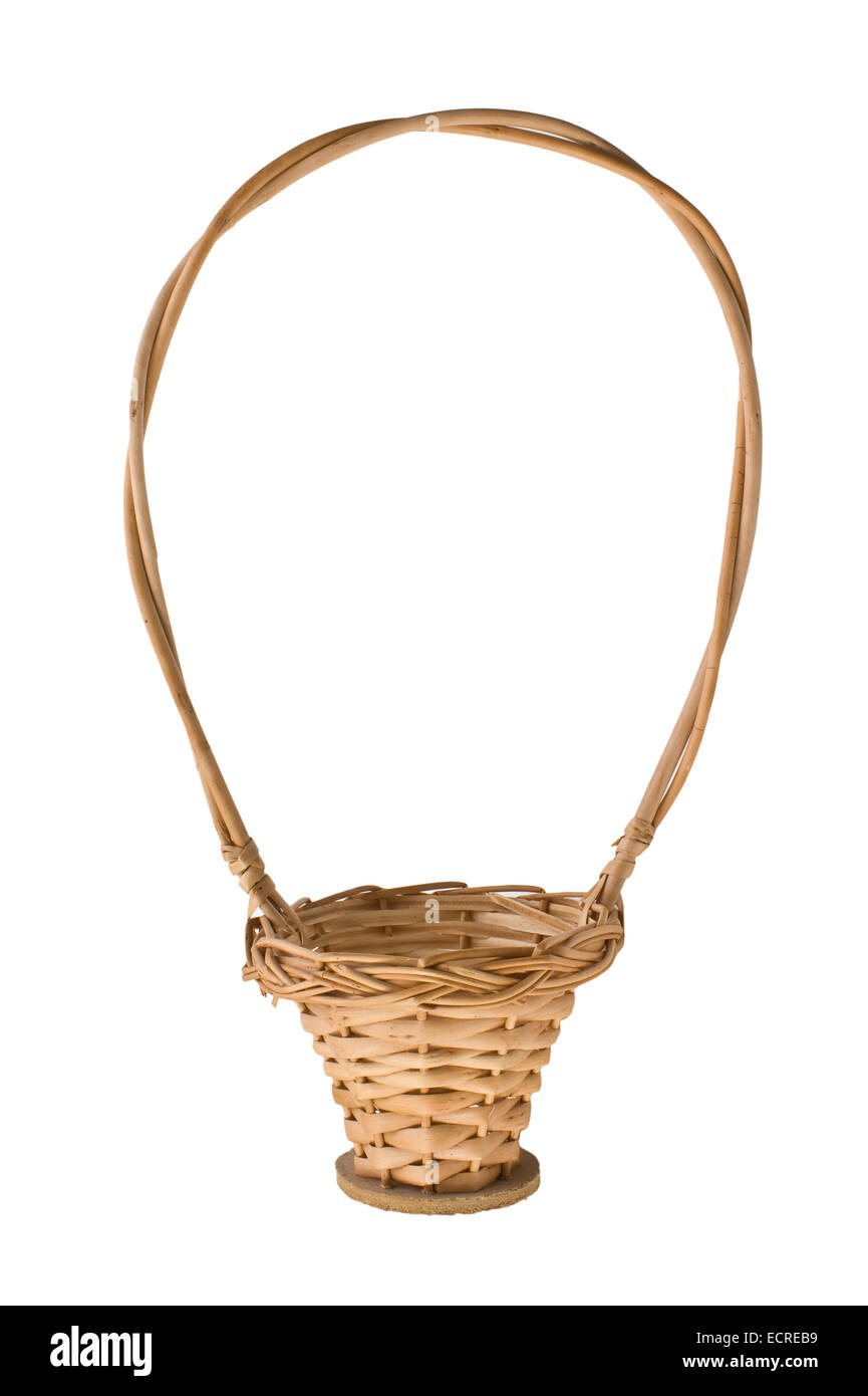 empty basket isolated on white background Stock Photo - Alamy