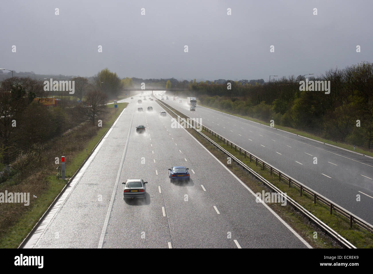 Rainy Highway Stock Photo Alamy