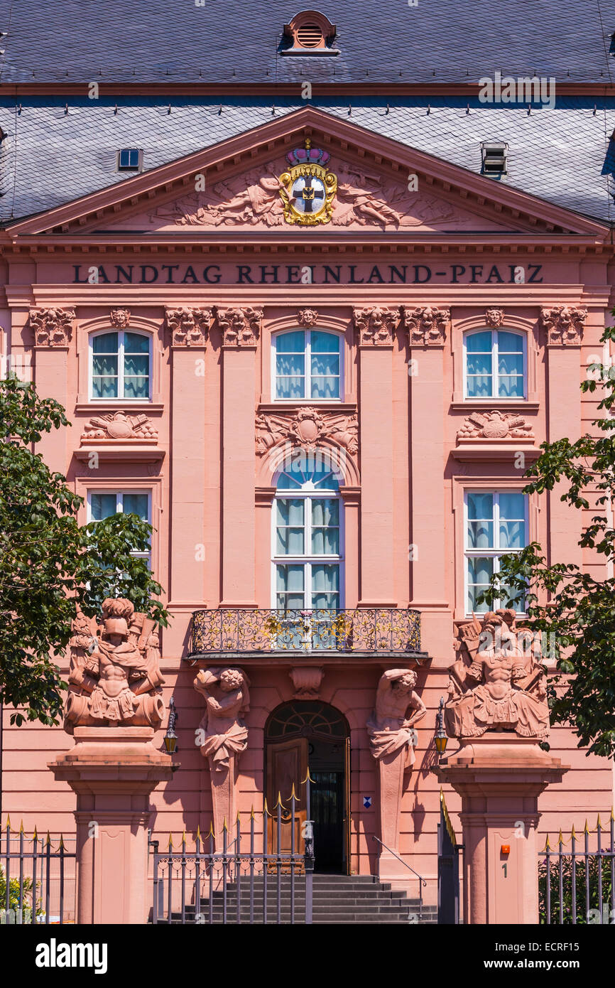 STATE PARLIAMENT, PROVINCIAL GOVERNMENT, FEDERAL STATE GOVERNMENT,  MAINZ, RHINELAND-PALATINATE, GERMANY Stock Photo