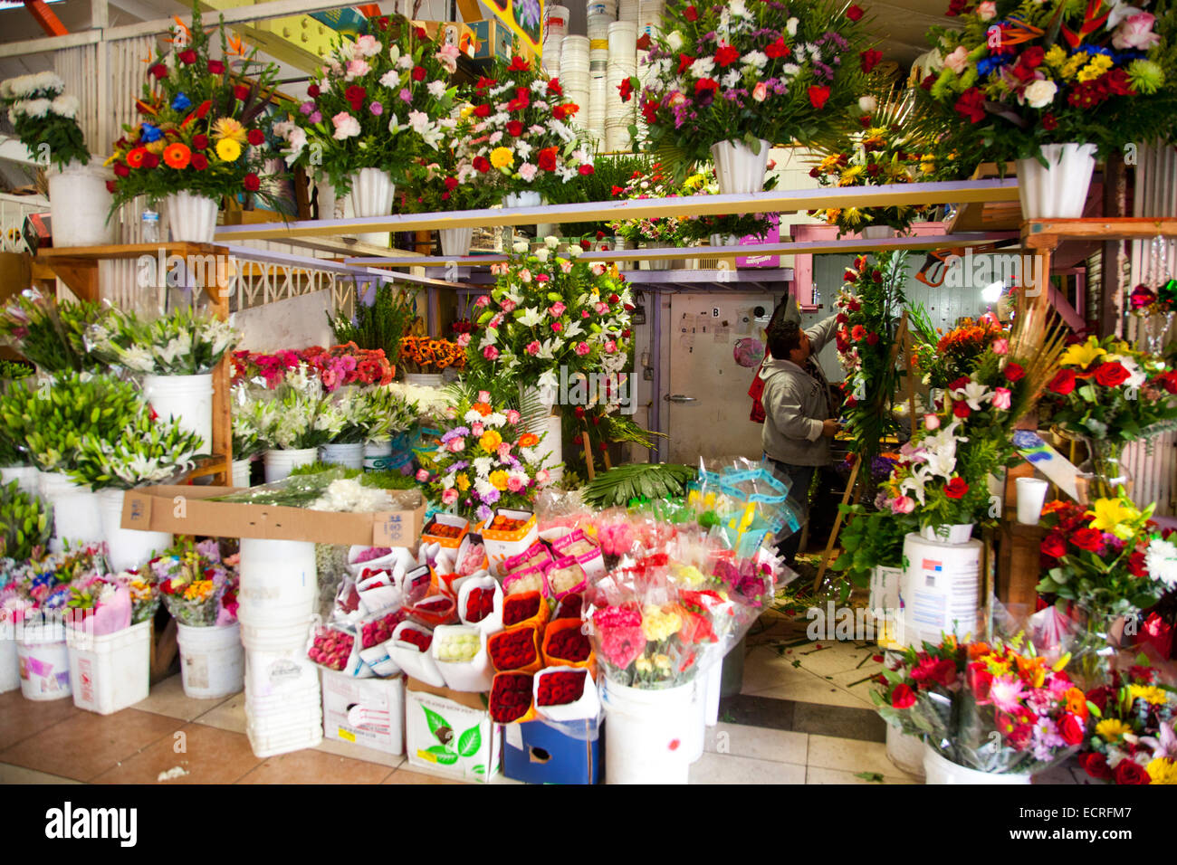 The Flower Mart downtown Los Angeles, California, United States of America Stock Photo