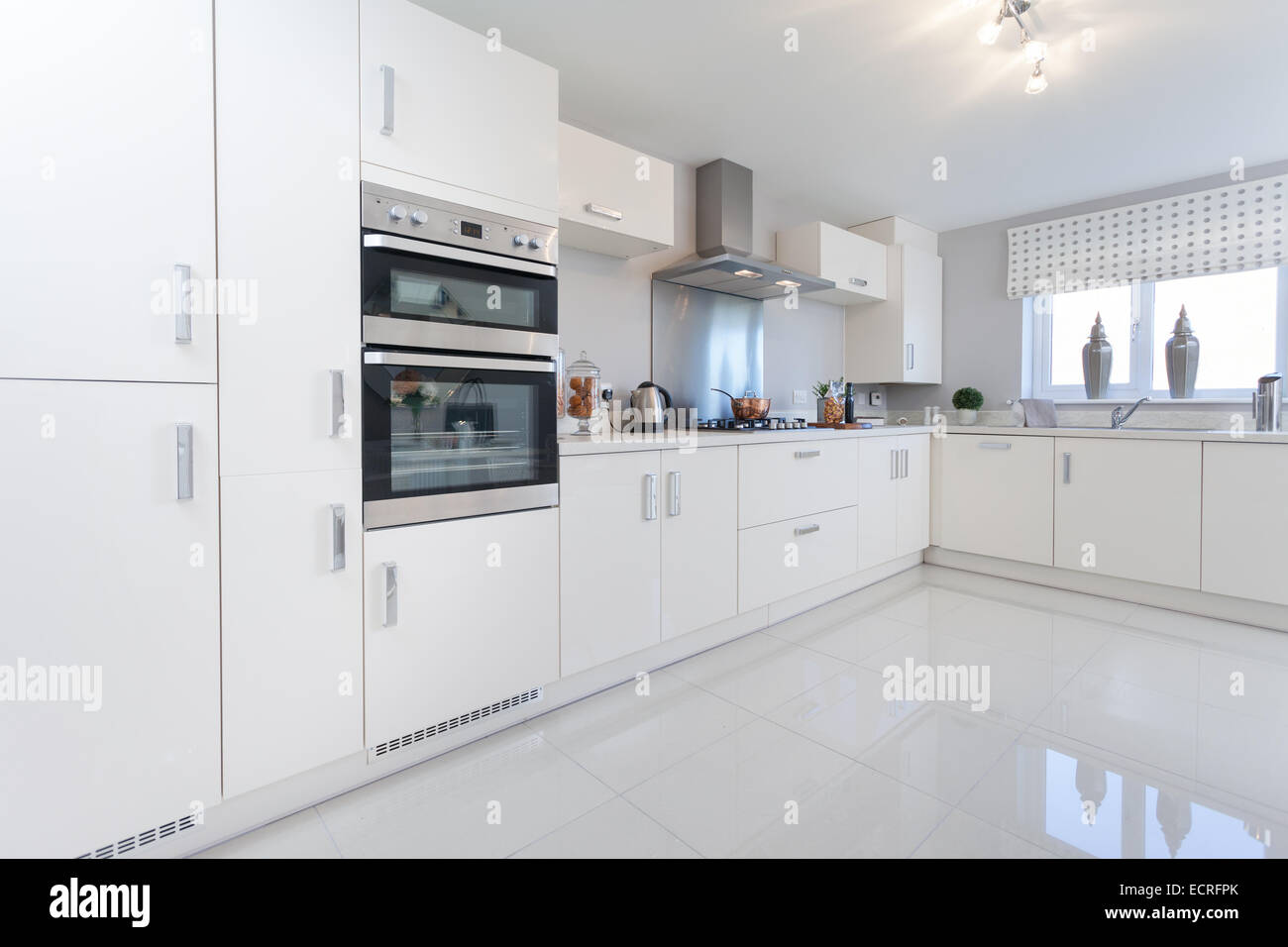 Bright modern kitchen Stock Photo