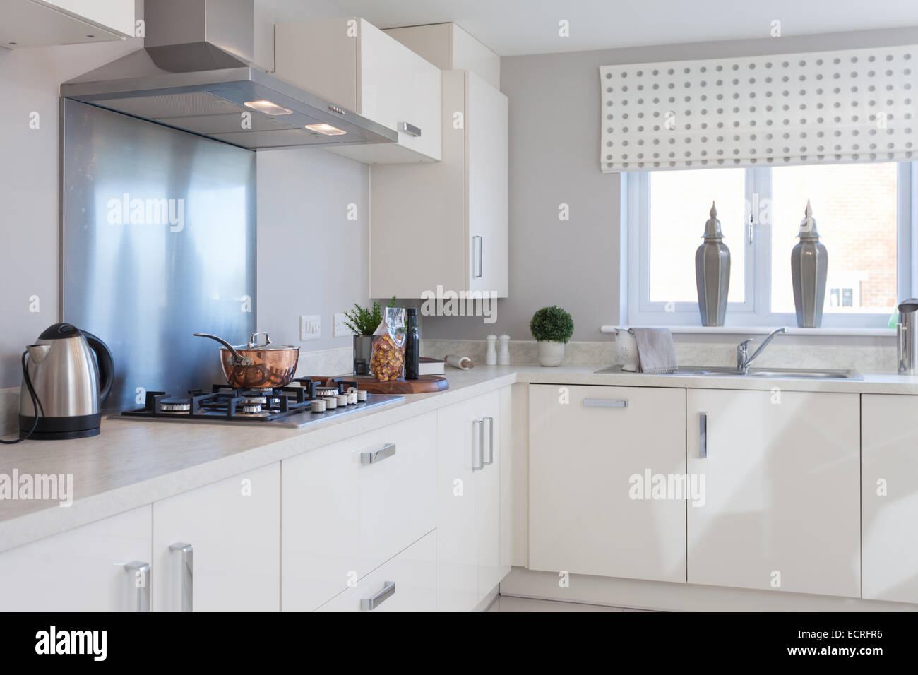 Bright modern kitchen Stock Photo