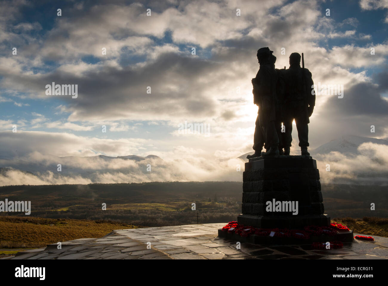The Commando Memorial, Spean Bridge near Fort William in Scotland UK Stock Photo