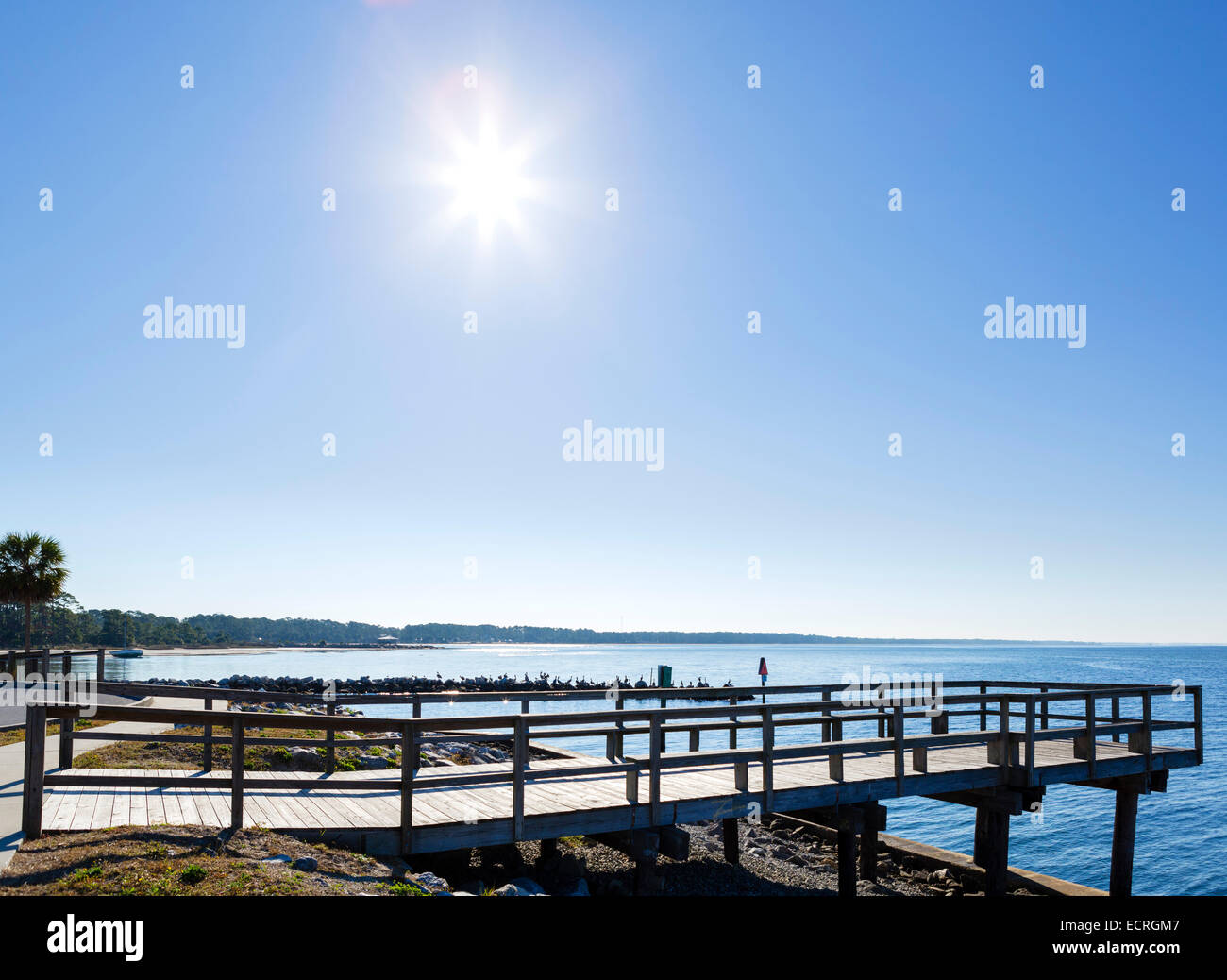 The waterfront at Port St Joe, Franklin County, Gulf Coast, Florida, USA Stock Photo