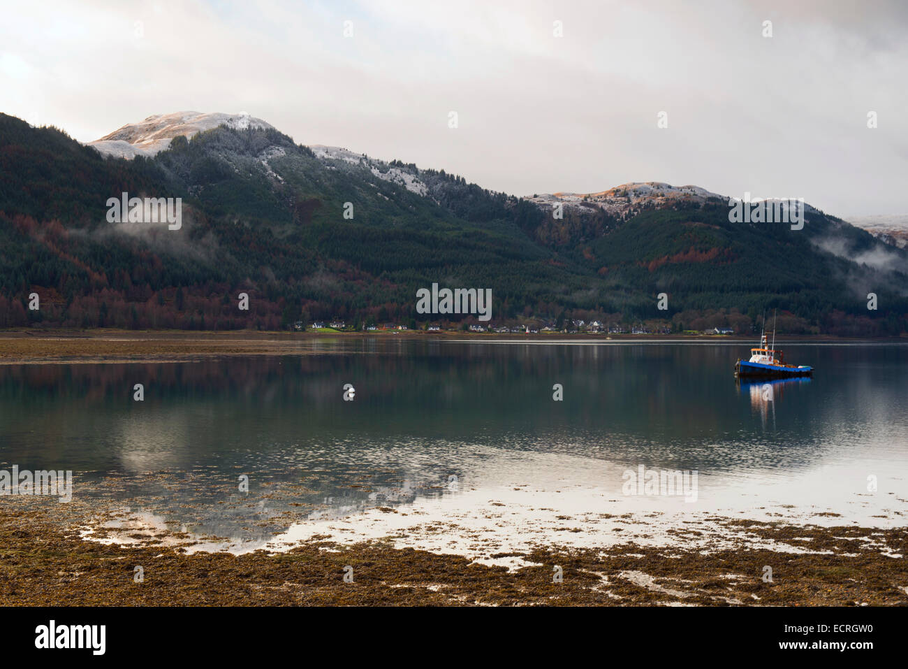 Invershiel on the banks of Loch Duich in the Highlands of Scotland, UK Stock Photo
