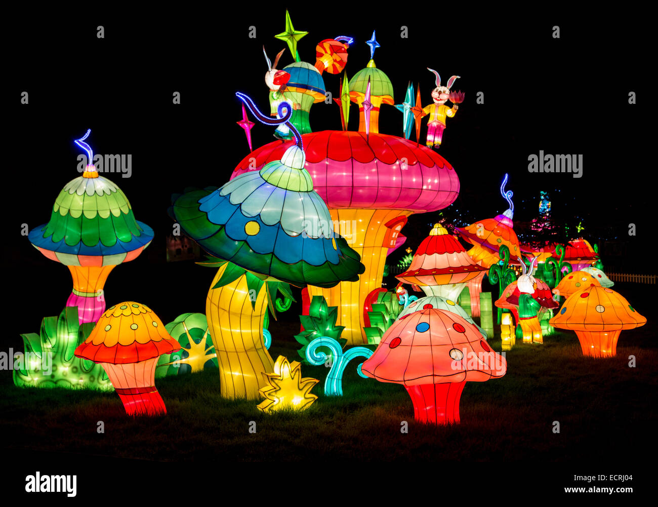 Longleat Festival of Light, Chinese Lion Lanterns Display at Longleat House & Safari Park