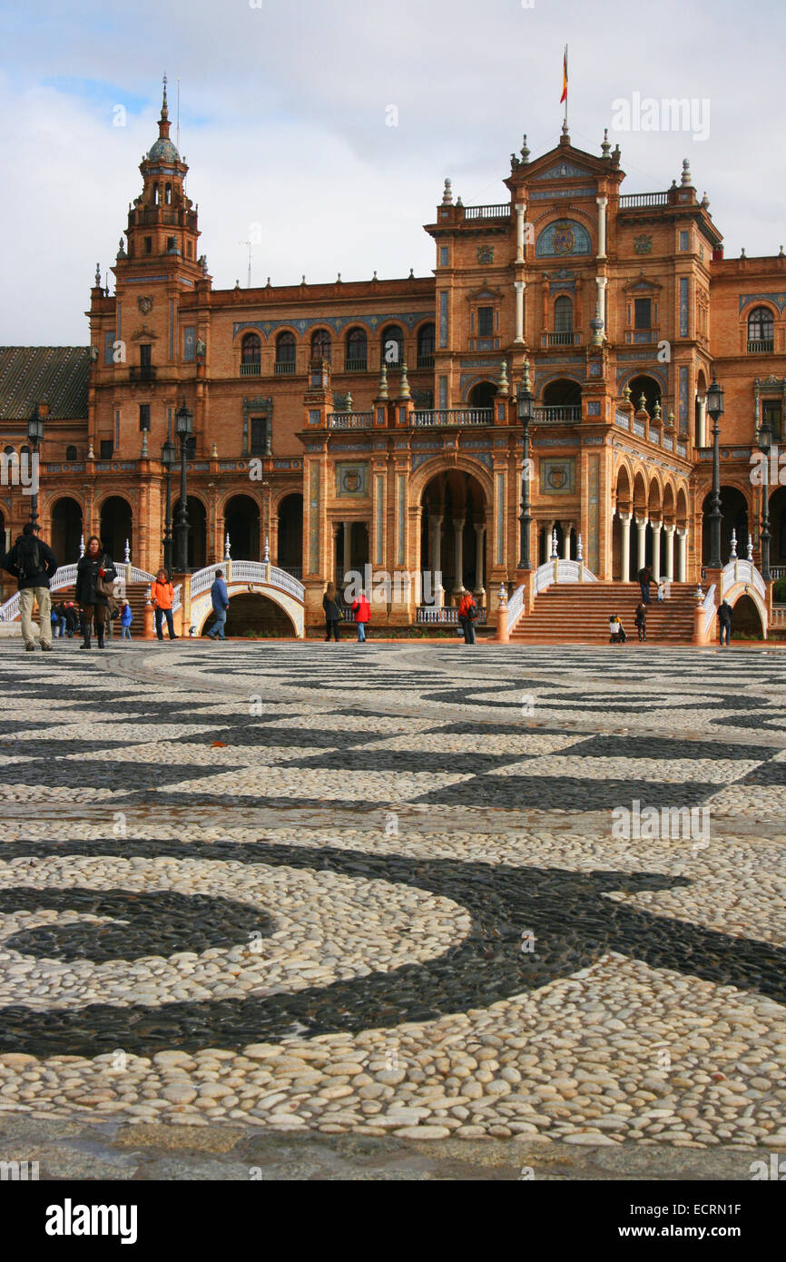 Plaza de Espana. Seville, Andalusia, Spain. Stock Photo