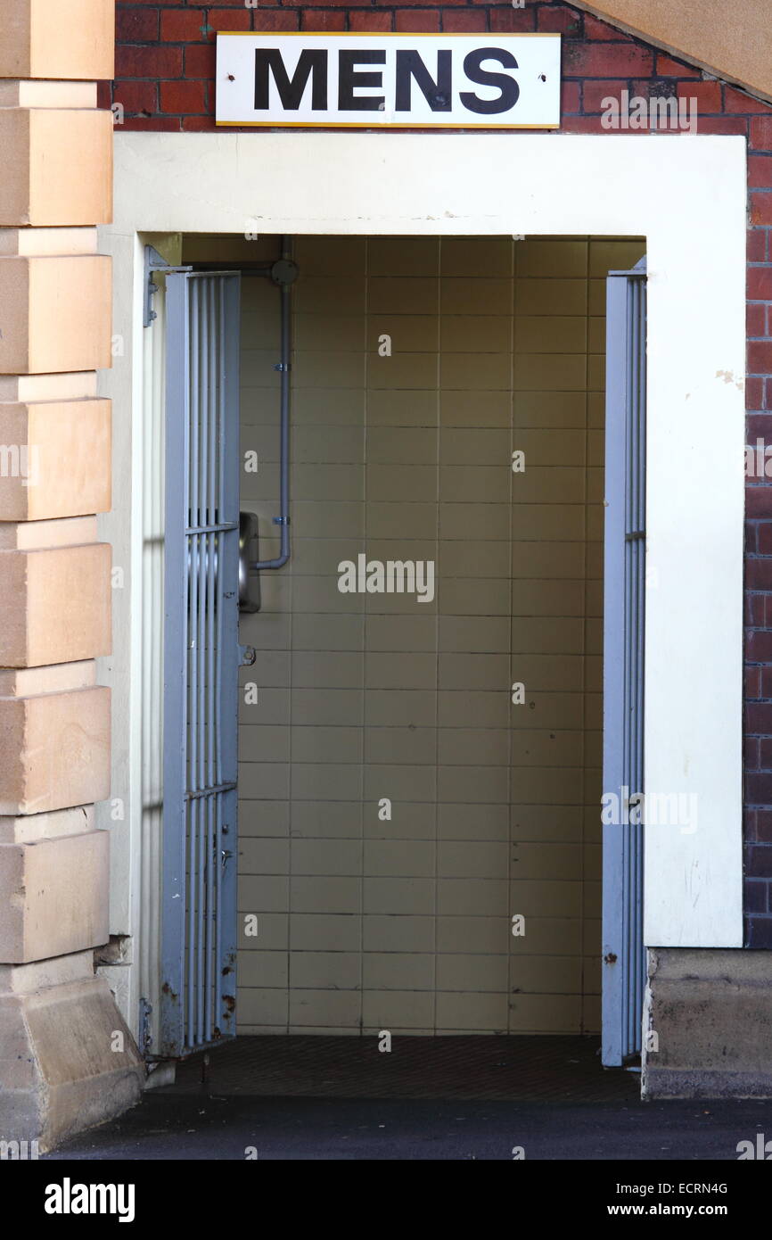 Mens entrance to public toilets in Sydney, New South Wales, Australia