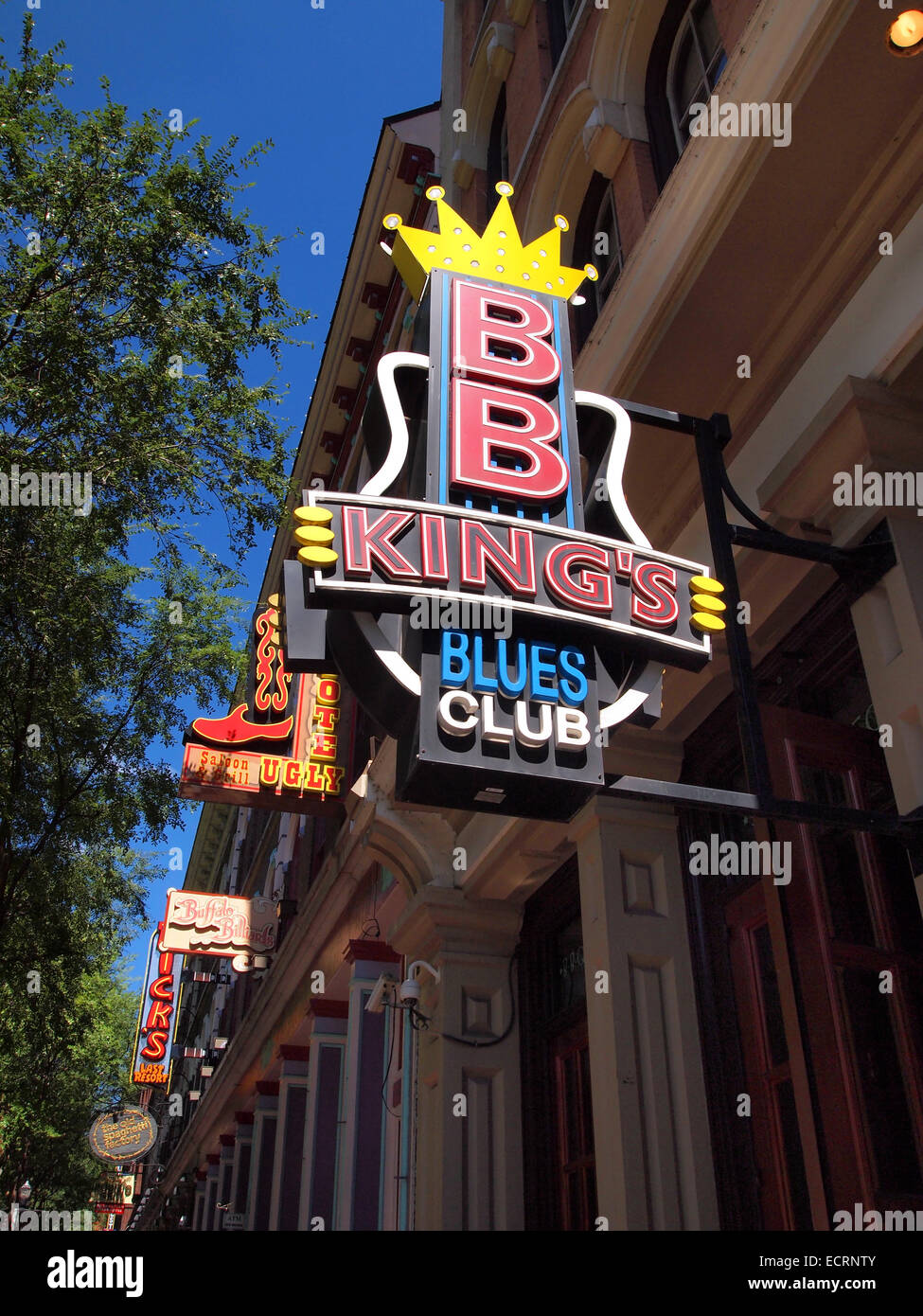 B B Kings Blues Club sign, Nashville, Tennesse, USA Stock Photo