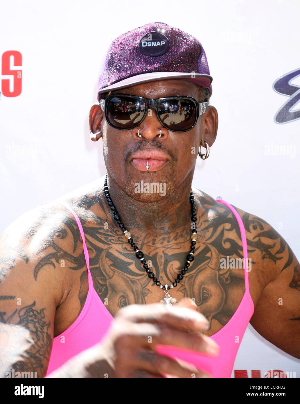 Dennis Rodman parties at Sapphire Pool & Day Club in Las Vegas