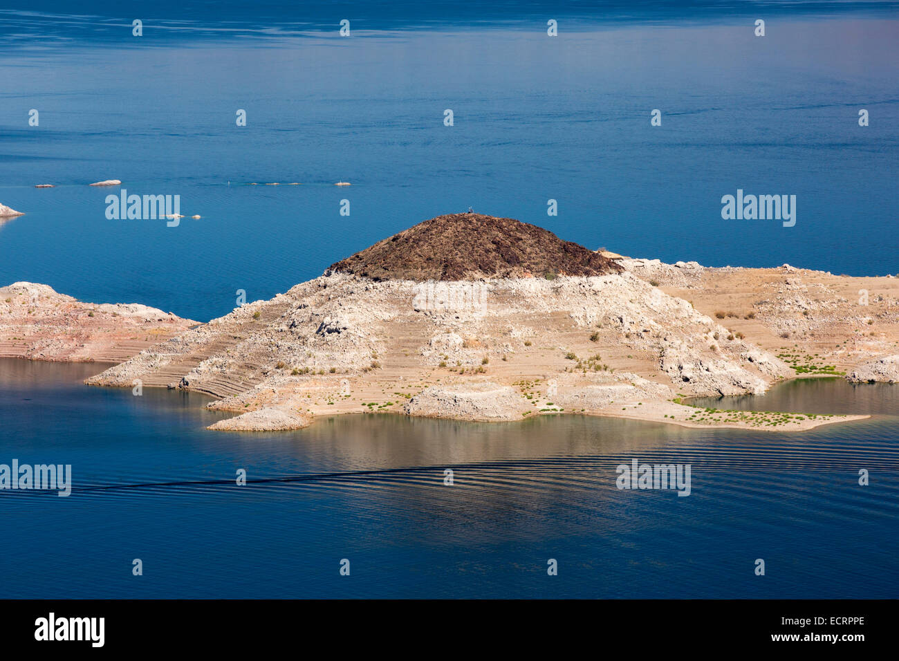 Lake Mead, Nevada, USA. The lake is at a very low level due to the four