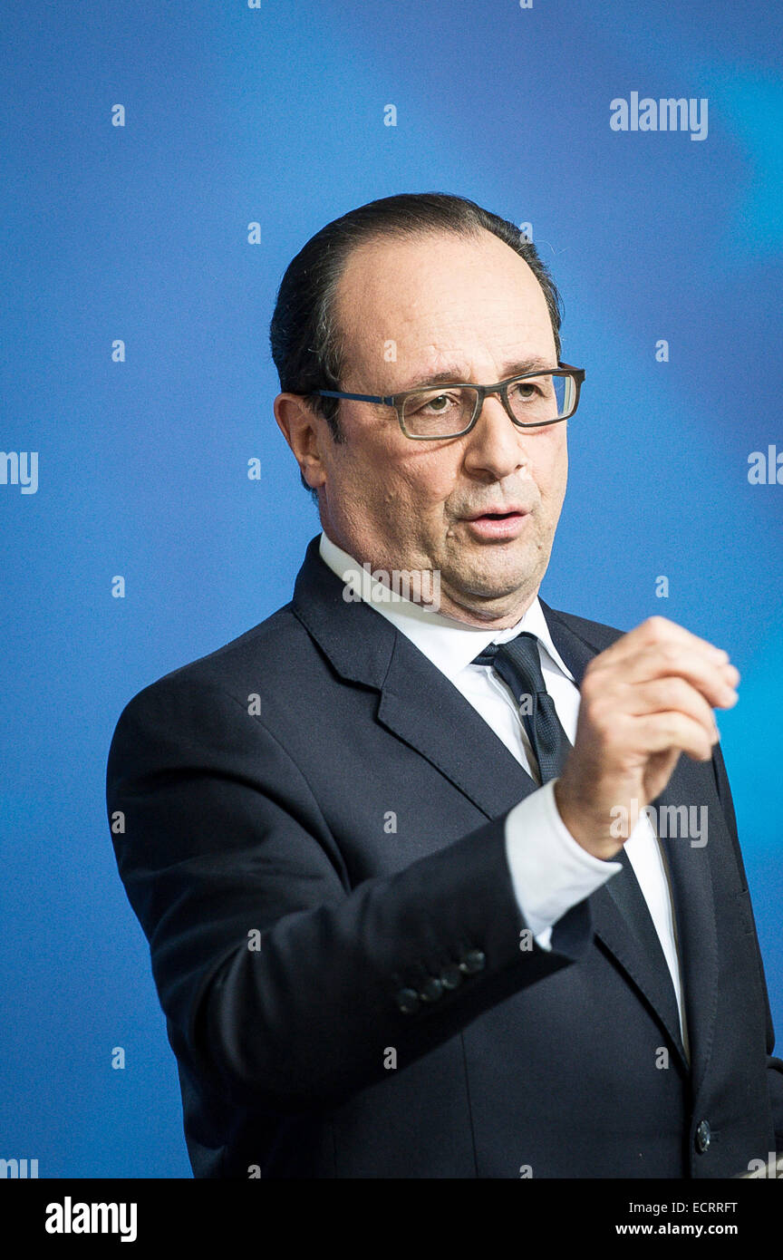 Brussels, Bxl, Belgium. 18th Dec, 2014. French President Francois ...
