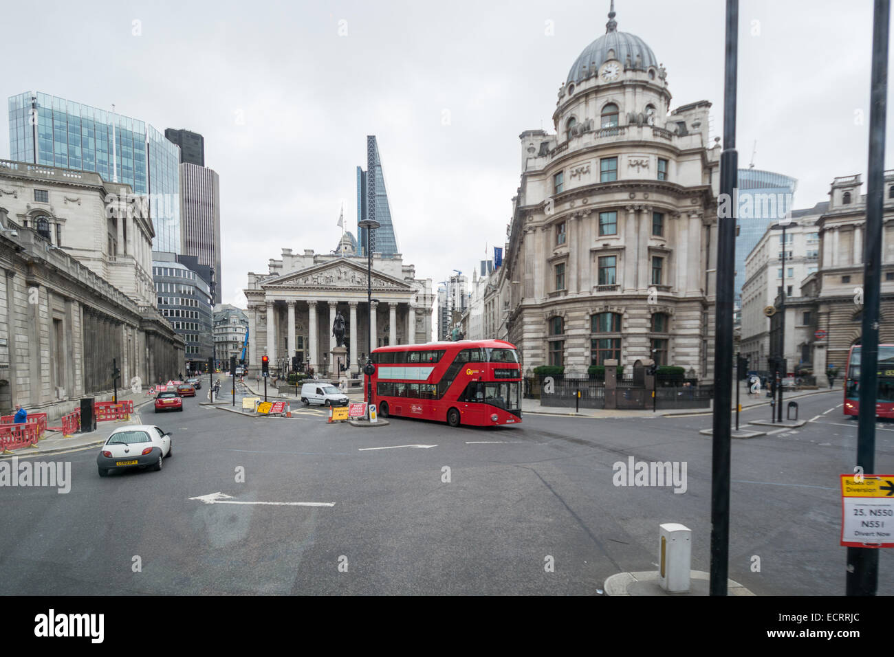 Large Intersection in London England Stock Photo