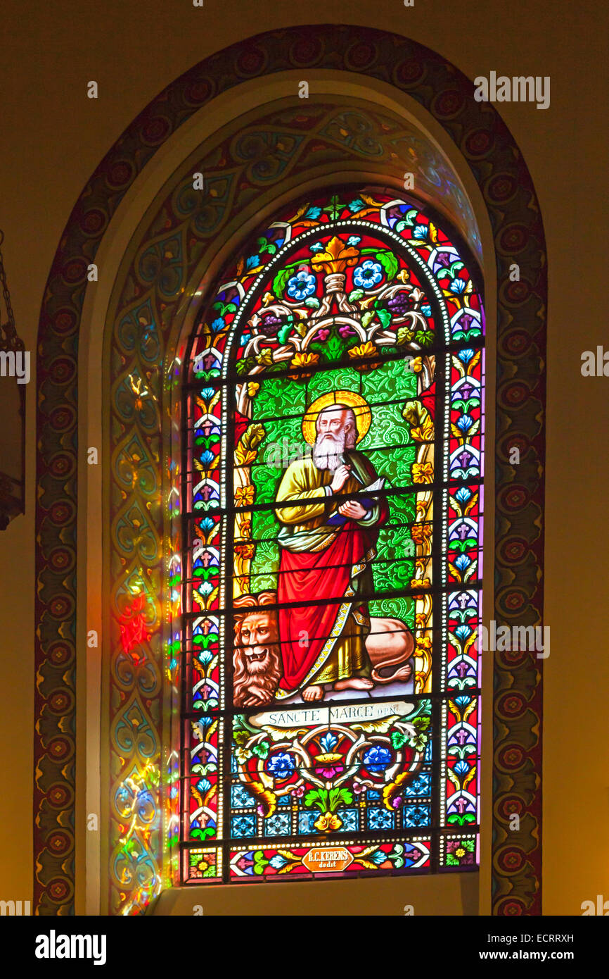 Stained glass window of the CATHEDRAL BASILICA OF SAINT FRANCIS of
