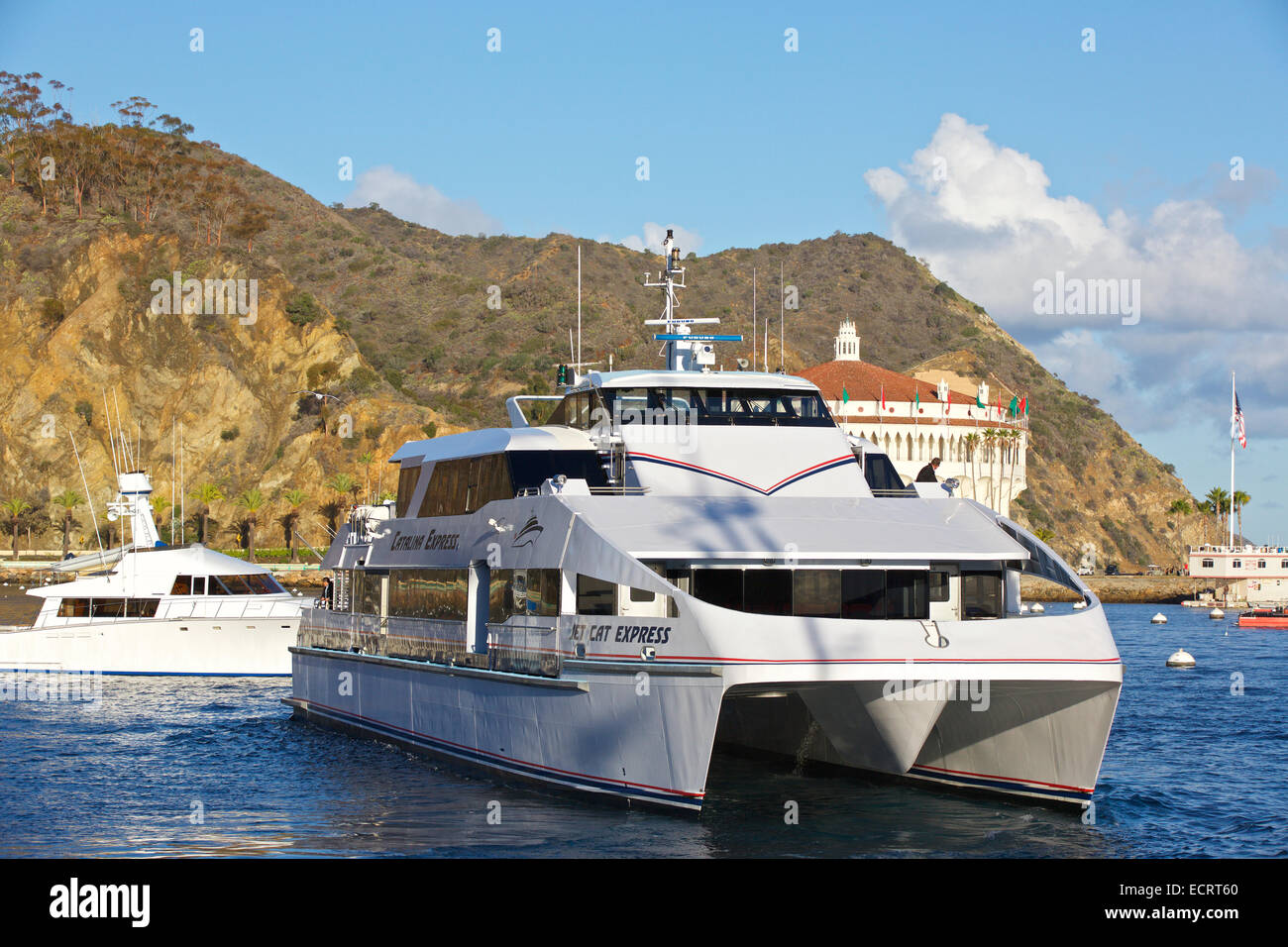 Catalina Express SeaCat Ferry, "Jet Cat Express", Leaves Avalon
