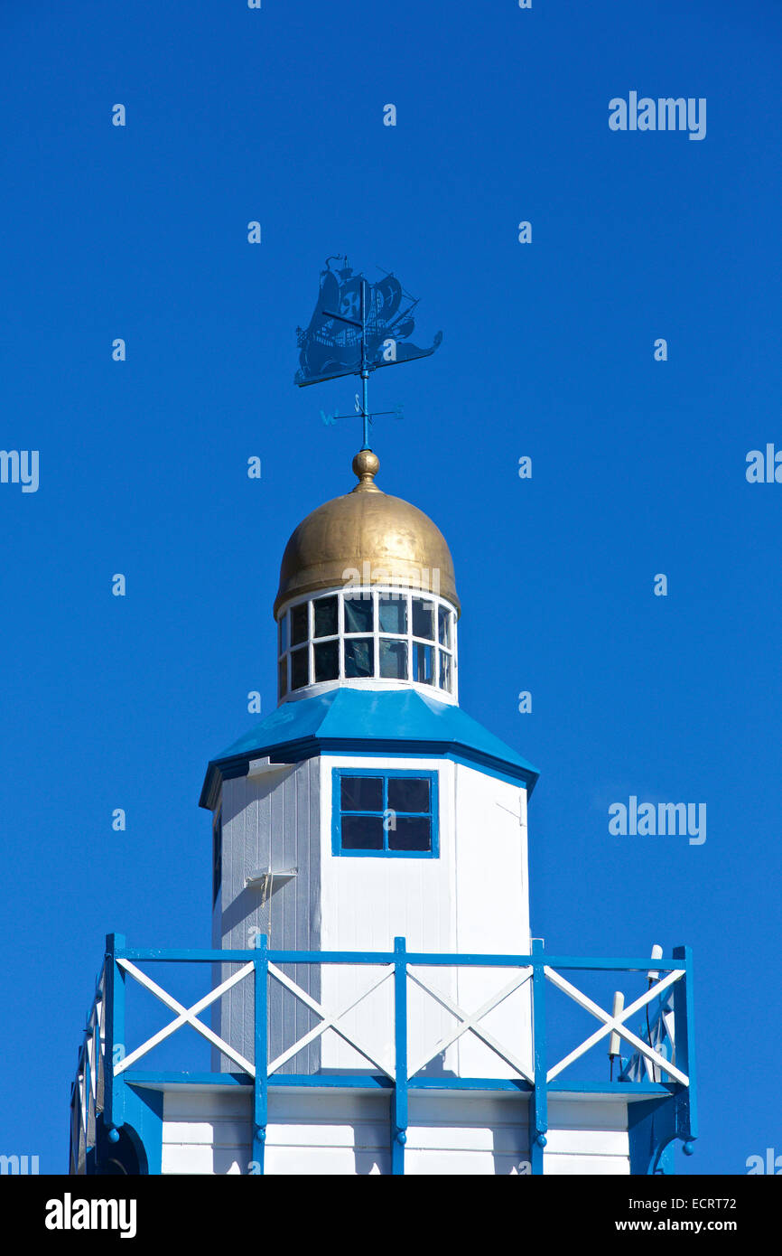 The Lighthouse Tower Of The Catalina Island Yacht Club In Avalon, Catalina Island, California. Stock Photo