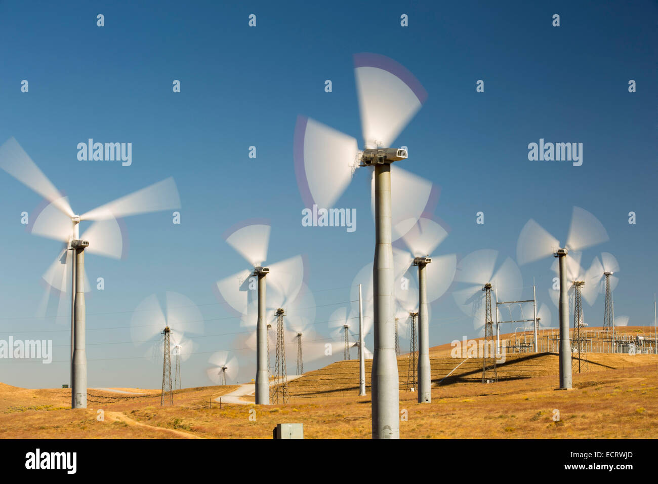 Part of the Tehachapi wind farm in California, USA Stock Photo Alamy