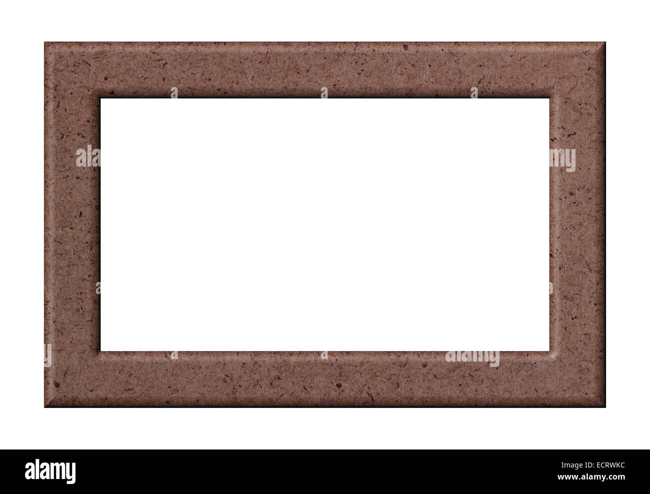 Brown Mdf Frame On A White Background. It Is Isolated, The Worker Of 