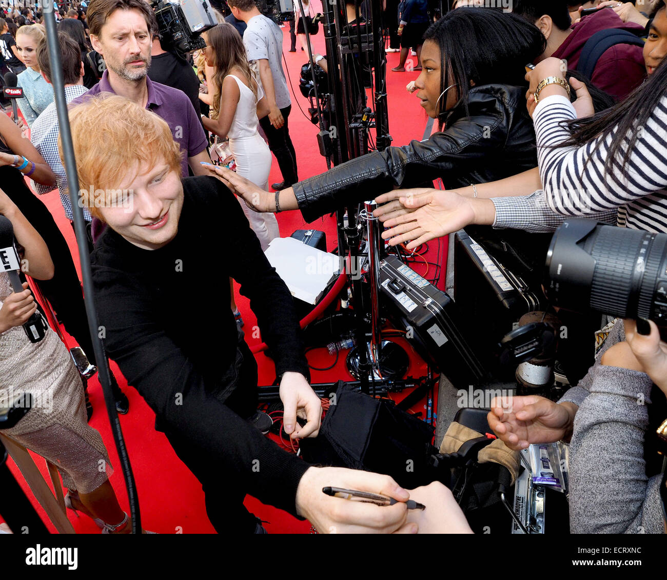 2013 MuchMuch Video Awards (MMVA) - Red Carpet Arrival  Featuring: Ed Sheeran Where: Toronto, Canada When: 15 Jun 2014 Stock Photo