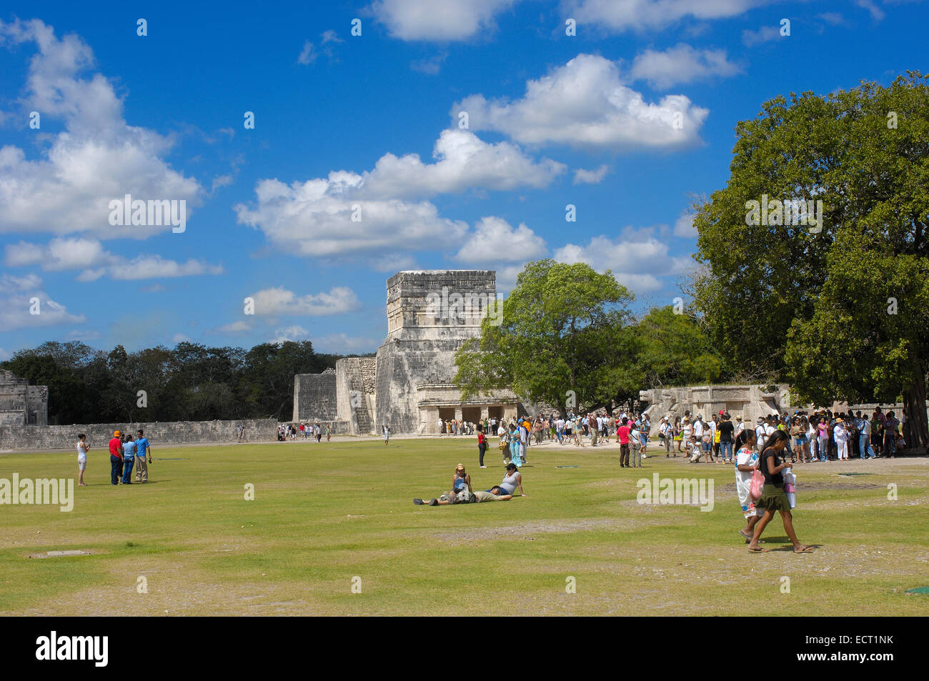 Temple at Ball Court, Mayan ruins of Chichen Itza, Mayan Riviera