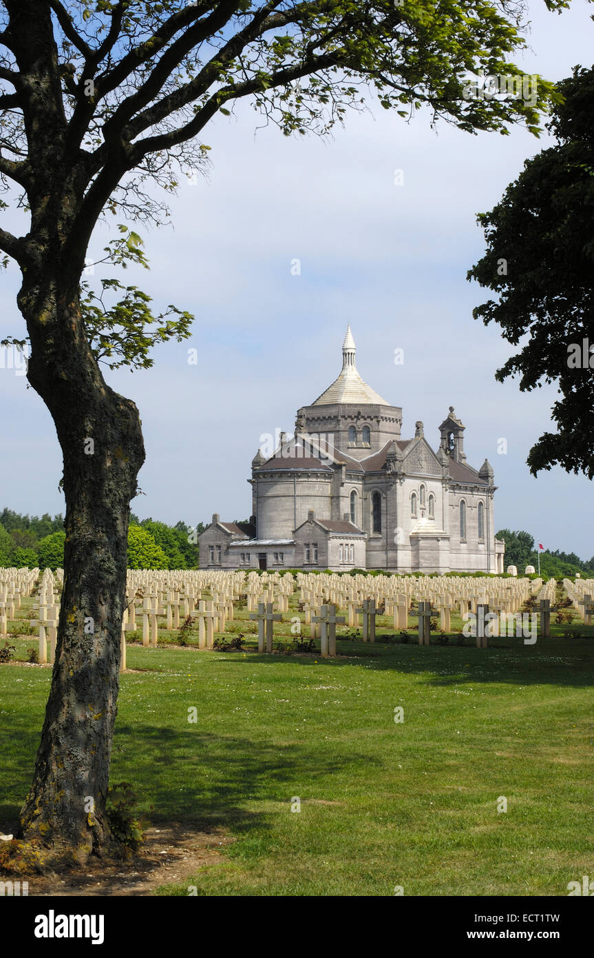 First World War Cemetery and Memorial at Notre Dame de Lorette, Pas-de-Calais, Somme valley, France, Europe Stock Photo