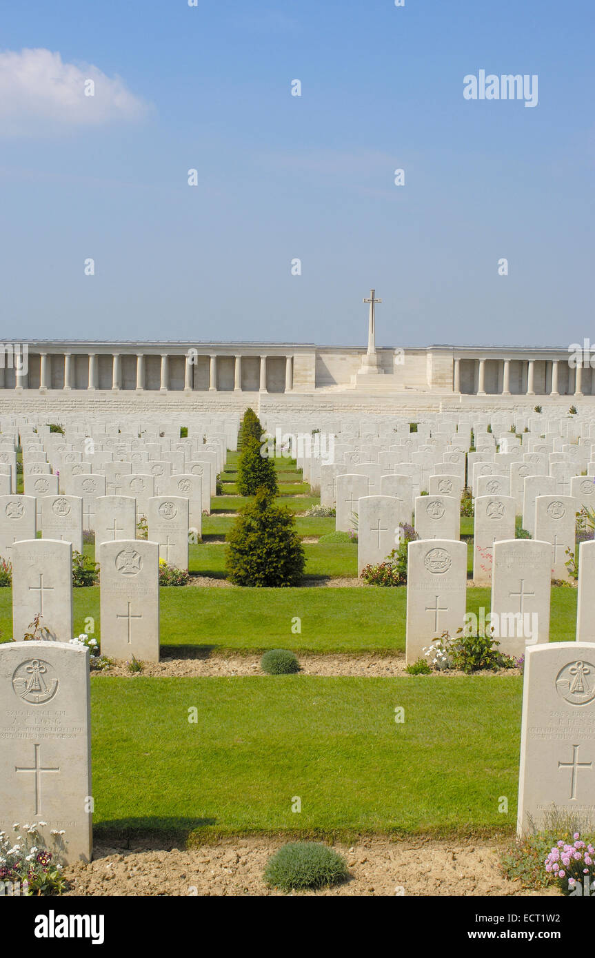 British Memorial and First World War Cemetery, Pozieres, Picardie, Somme valley, France, Europe Stock Photo