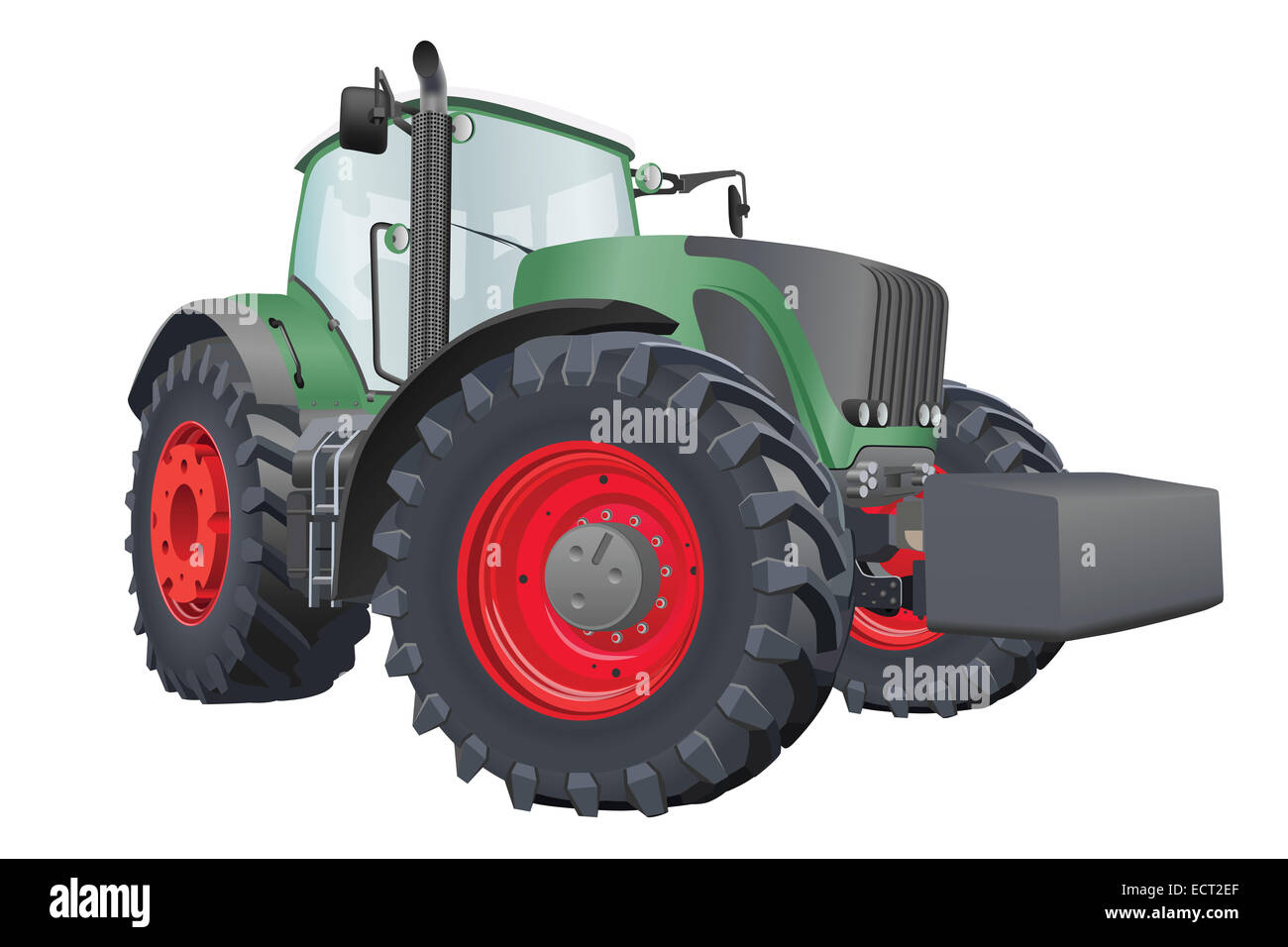 Agricultural tractor with big wheels illustration Stock Photo Alamy