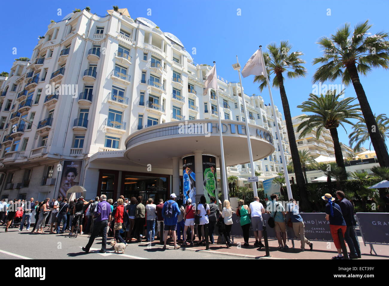 Line in front of the Martinez palace for the movie festival in Cannes, French Riviera. Stock Photo