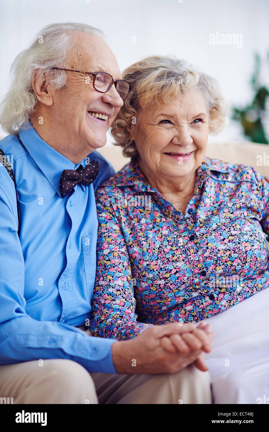 Portrait of well-dressed senior couple Stock Photo