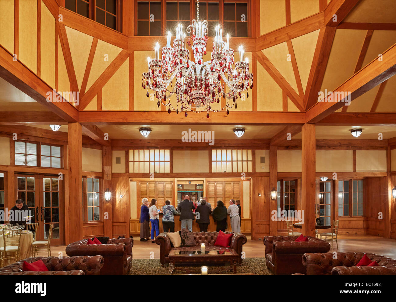 Group Of Wine Writers Tasting Wines In The Carriage House Of