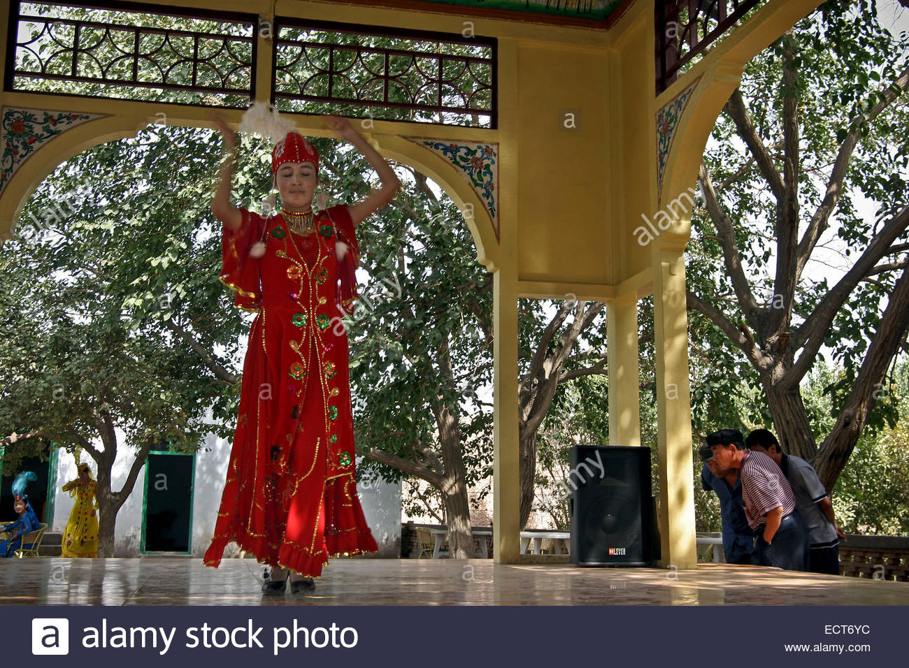Uyghur Woman Performs Traditional Dance People S Republic Of