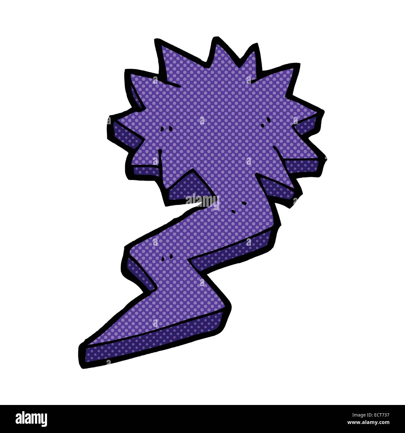retro comic book style cartoon lightning bolt symbol Stock Vector Image ...