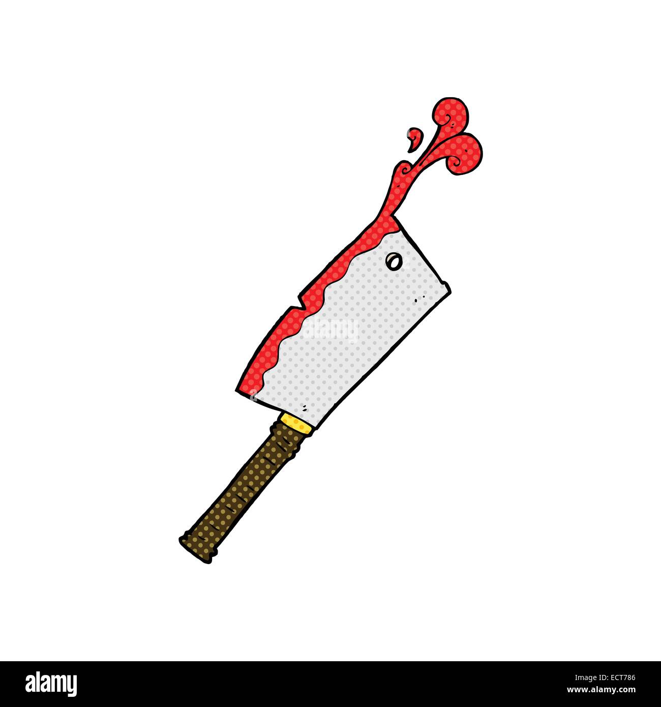 retro comic book style cartoon meat cleaver Stock Vector Image & Art