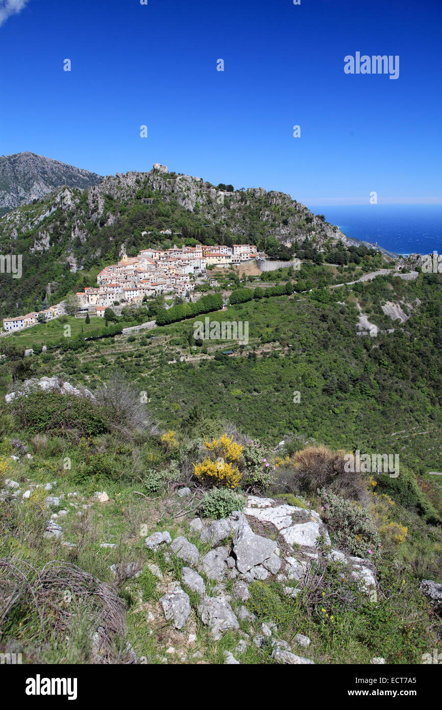 The village of Sainte Agnes. The European highest coastal perched
